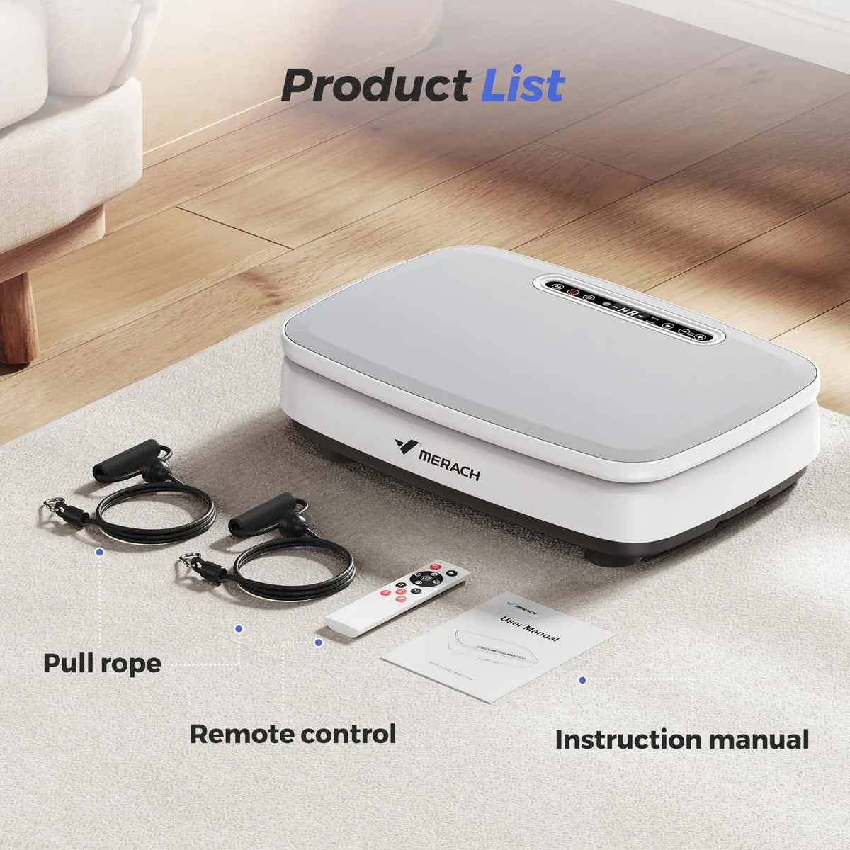 MERACH Vibration Plate Exercise Machine, Vibration Plate Lymphatic Drainage