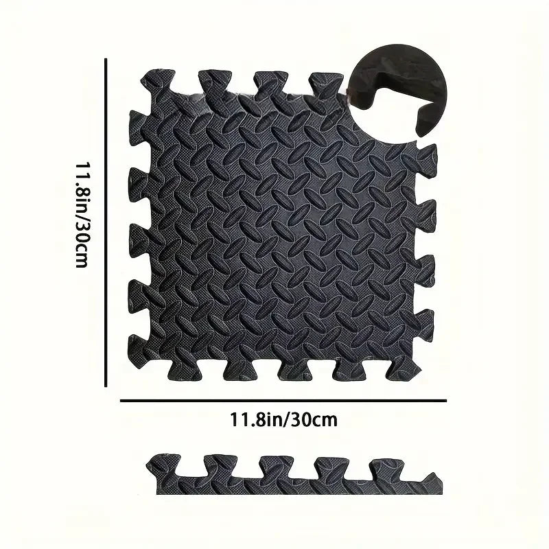 EVA Interlocking Foam Floor Tiles 30x30cm Non-Slip Gym Mat Puzzle Flooring for Home Workout Yoga Equipment Protection 4/16Pcs