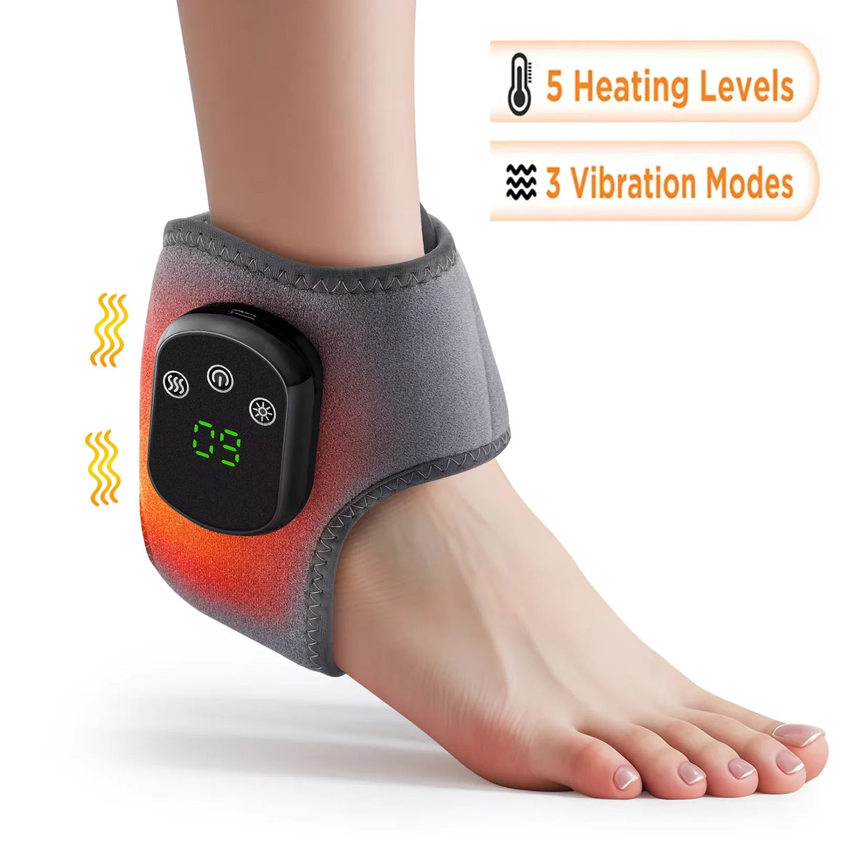 Electric Cordless Heated Ankle Wrist Guard Massager