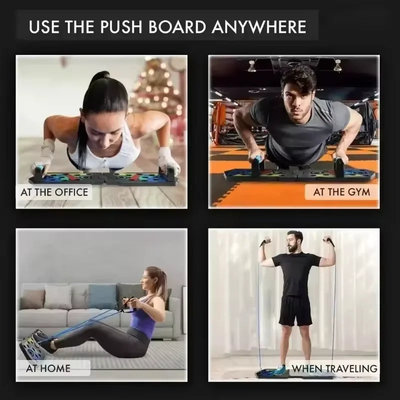 Portable Multifunctional Push Up Board, Foldable Push Up Bar Resistance