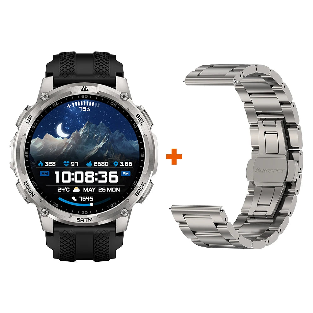 KOSPET Tank T4C Smartwatch Rugged Outdoor GPS Fitness Tracker