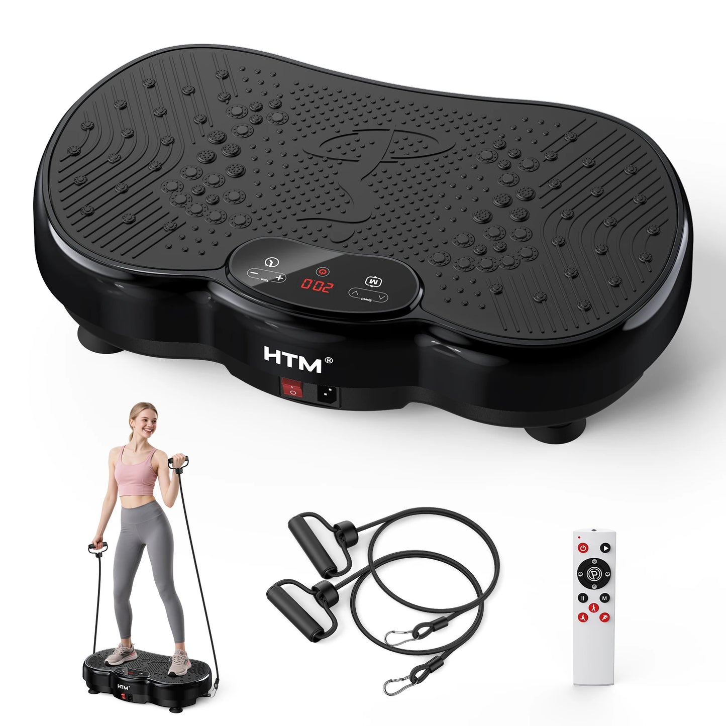 Vibration Plate Exercise Machine With Handles For Full Body Workout