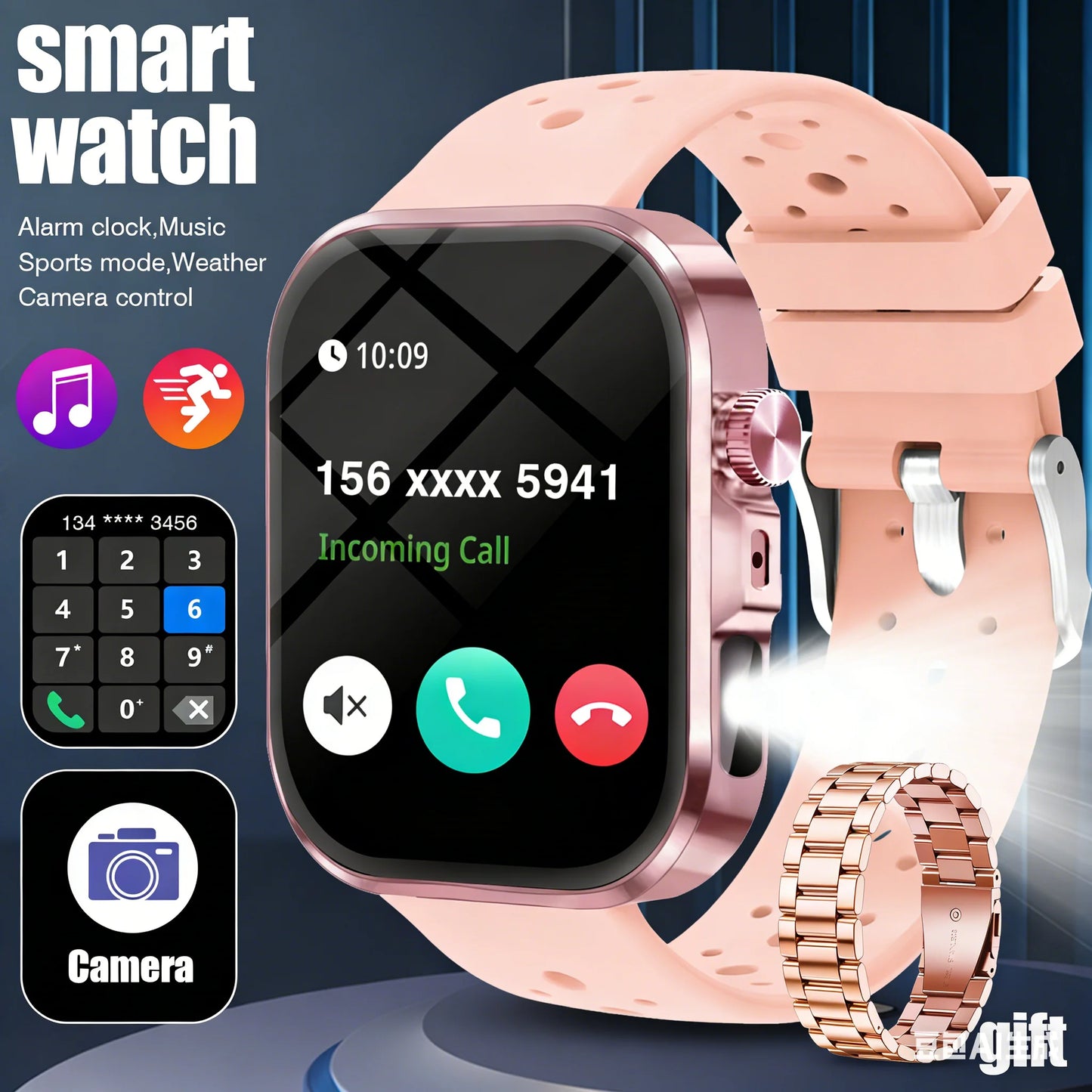 LOMAXFR Smartwatch Bluetooth Call Fitness Tracker With Multiple Modes