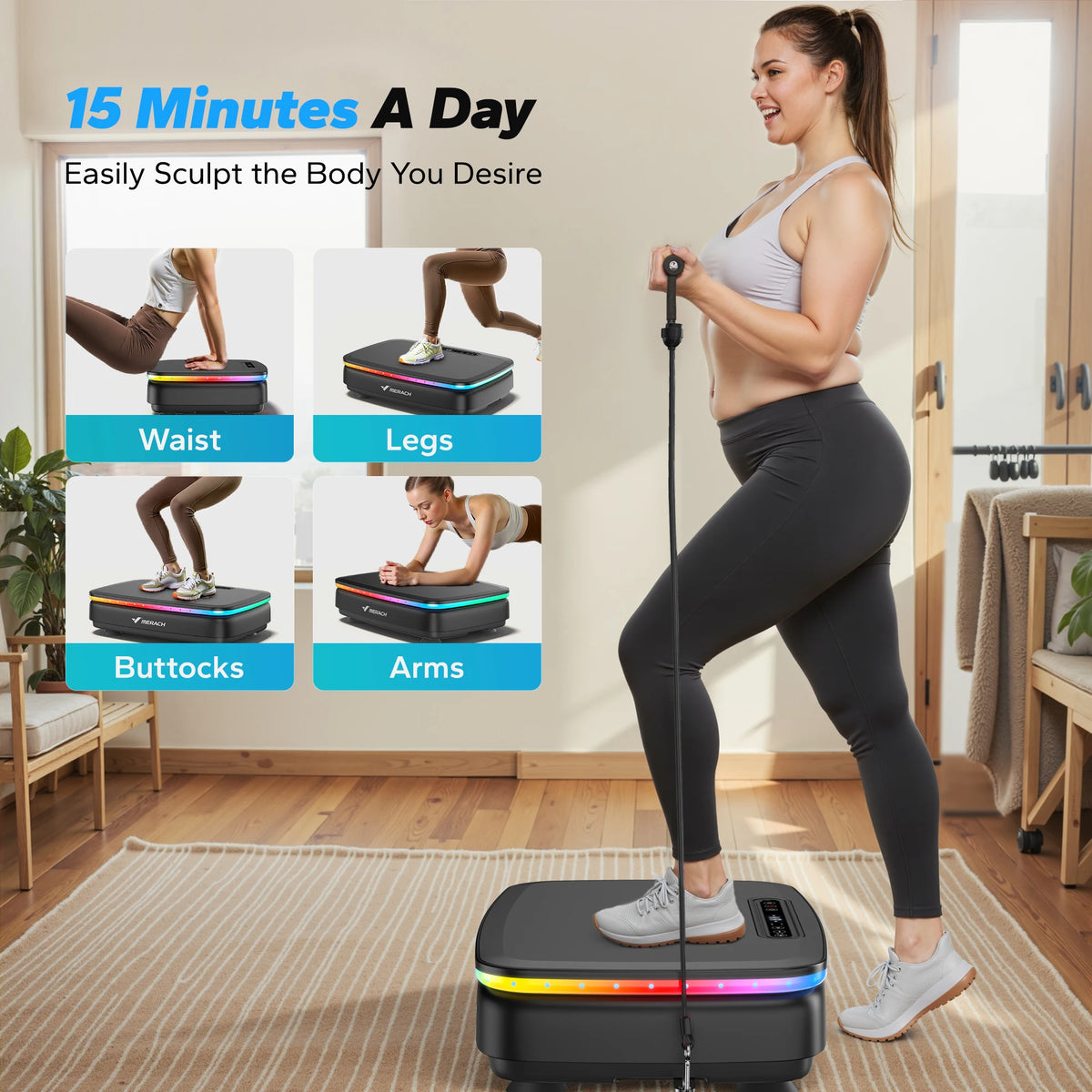 MERACH Vibration Plate Exercise Machine, Vibration Plate Lymphatic Drainage
