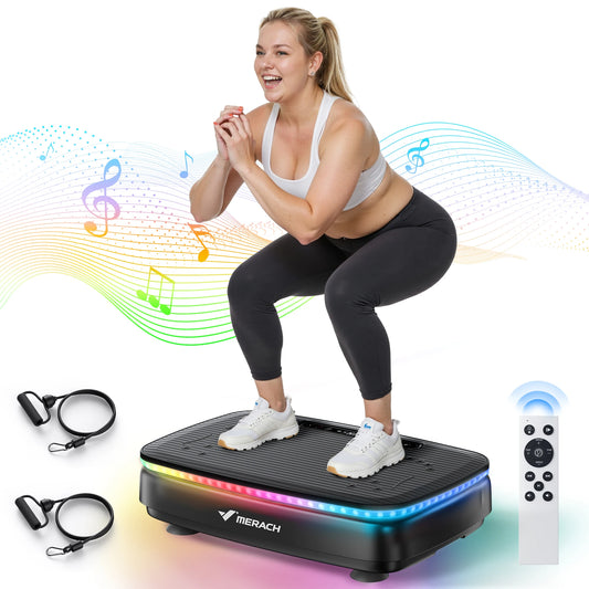 MERACH Vibration Plate Exercise Machine, Vibration Plate Lymphatic Drainage