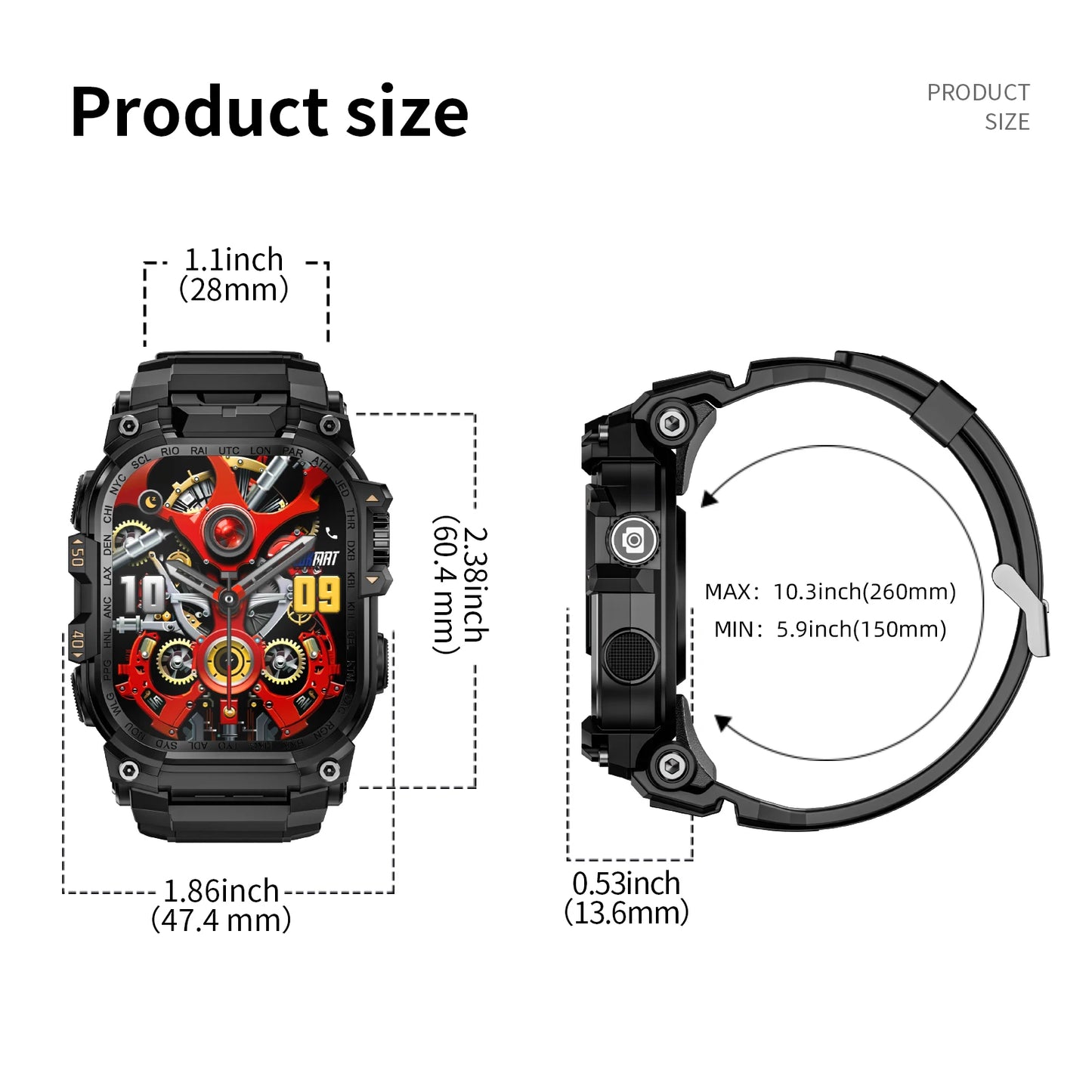 LOKMAT APPLLP 7 Max Android Smartwatch AMOLED 4G Touch Screen