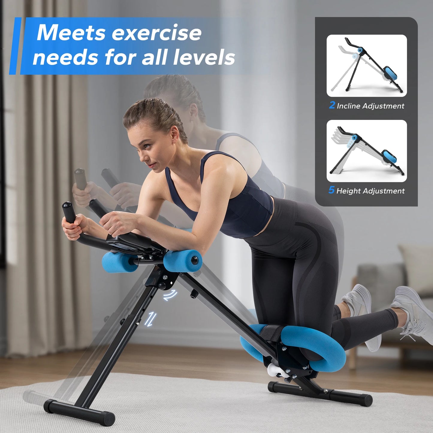 Merach Adjustable Abdominal Exercise Machine With Foldable Design