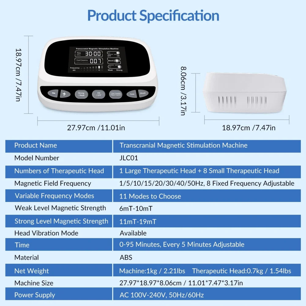 Brain Stimulation Machine rTMS Parkinson Depression Insomnia Stroke Recovery PTSD OCD Neurological Disorder