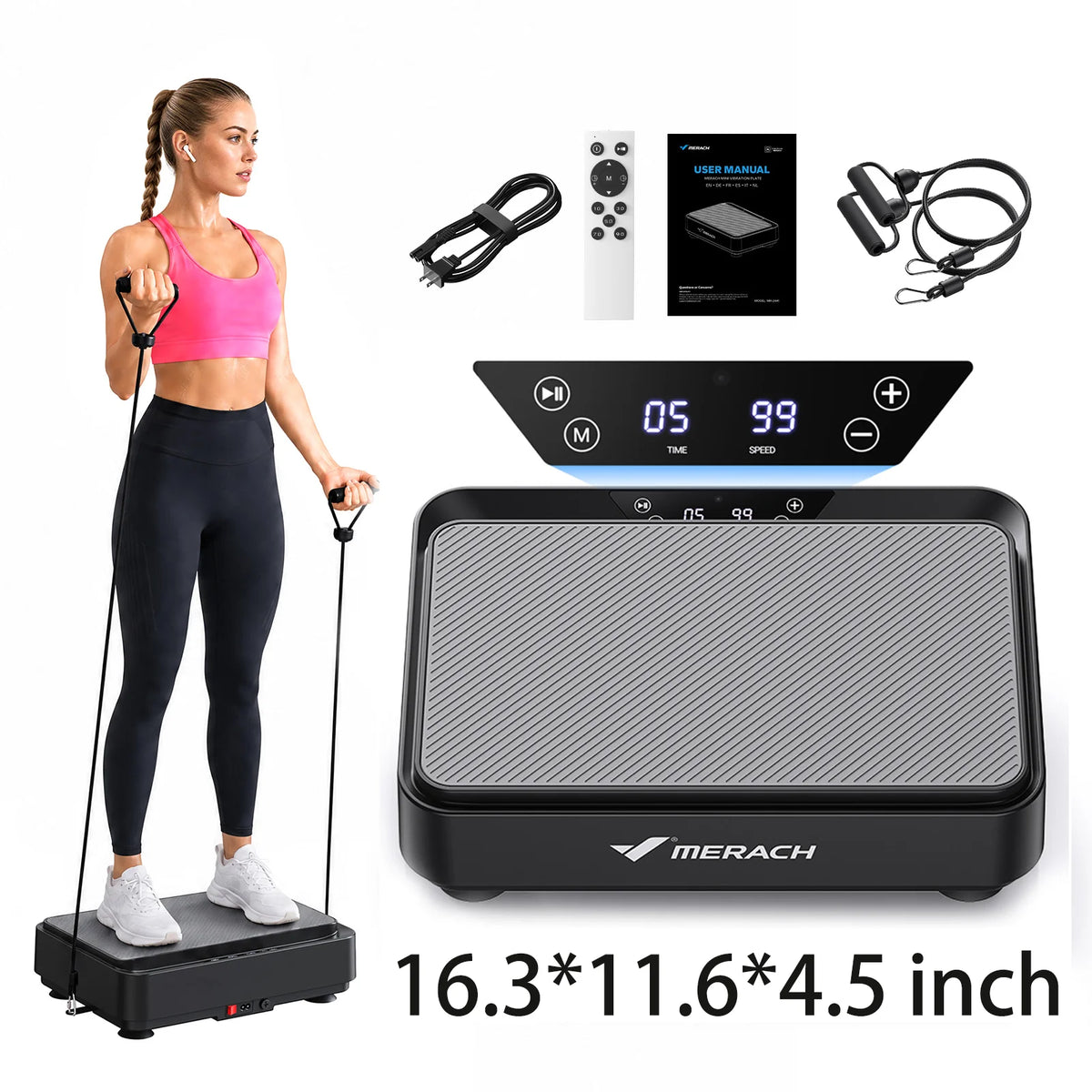 MERACH Vibration Plate Exercise Machine for Full Body Fitness