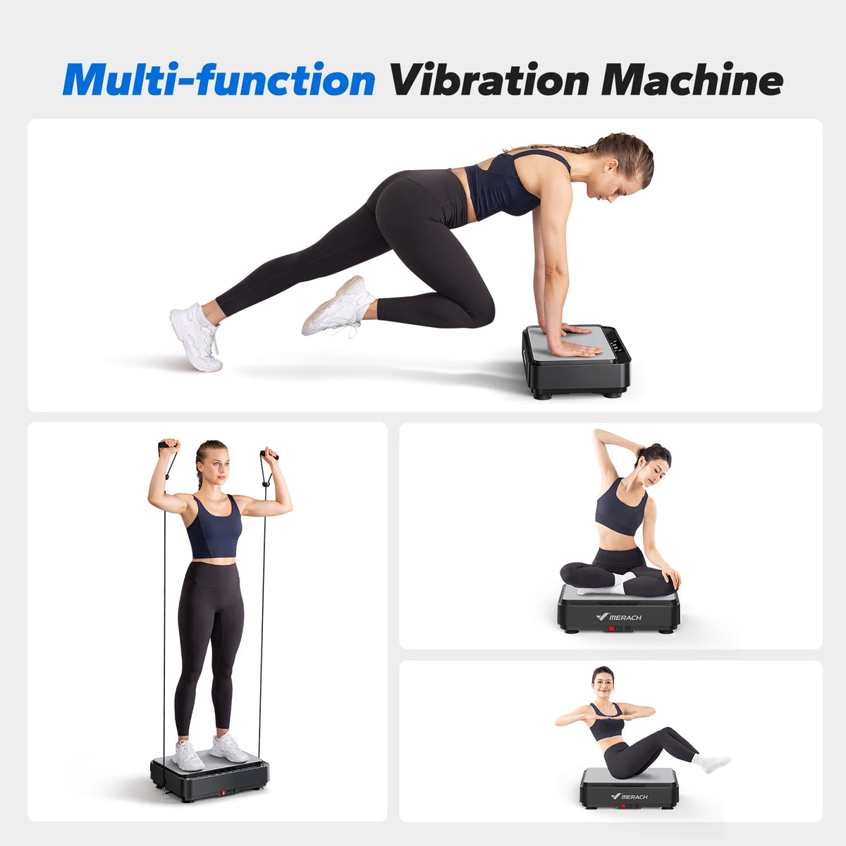 MERACH Vibration Plate Exercise Machine for Full Body Fitness