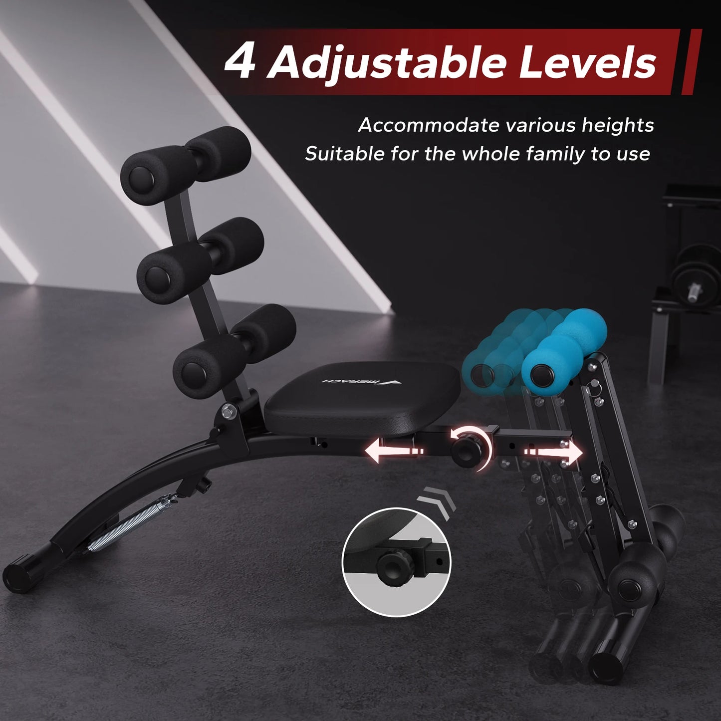 MERACH Ab Machine Adjustable Ab Trainer Workout Bench