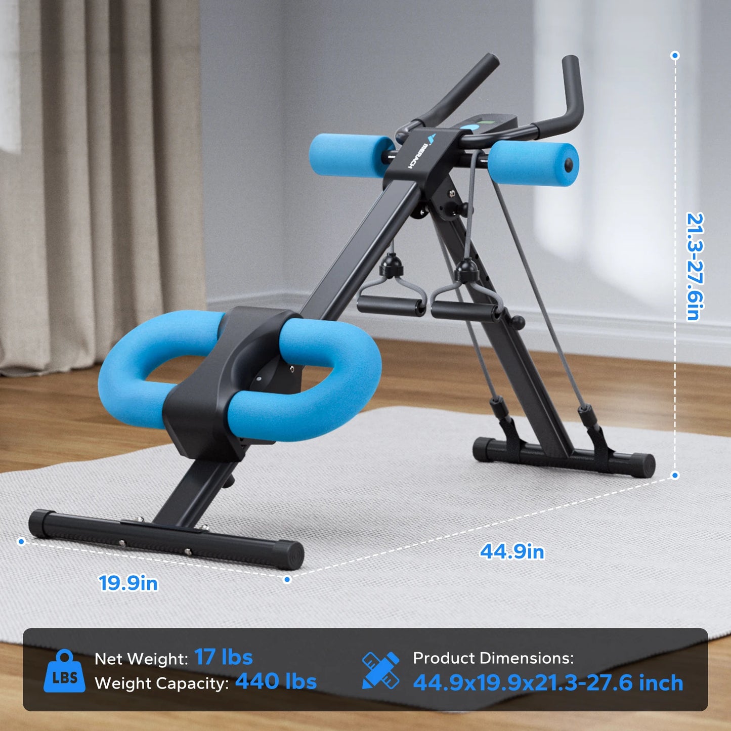 Merach Adjustable Abdominal Exercise Machine With Foldable Design