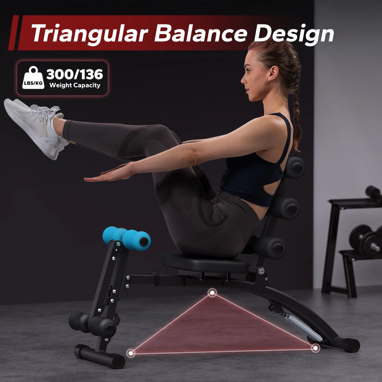MERACH Ab Machine Adjustable Ab Trainer Workout Bench
