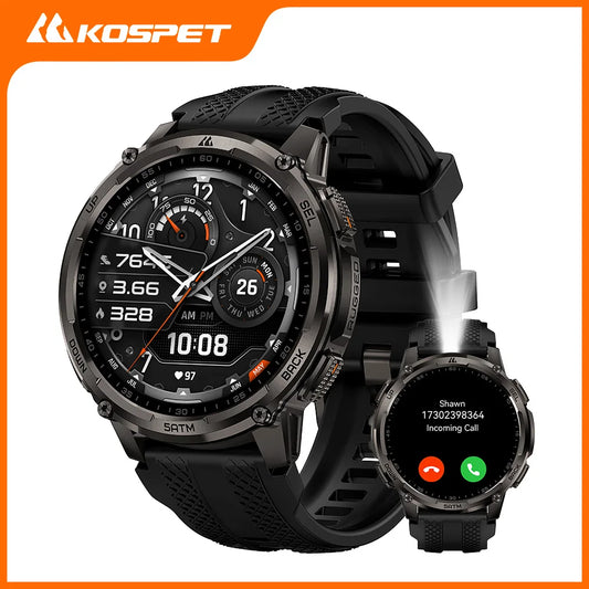 Kospe Tank T4C Rugged Smartwatch With GPS And Flashlight