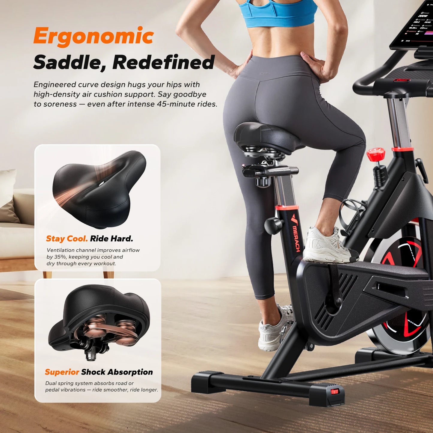 MERACH Exercise Bike Indoor Cycling Fitness Equipment