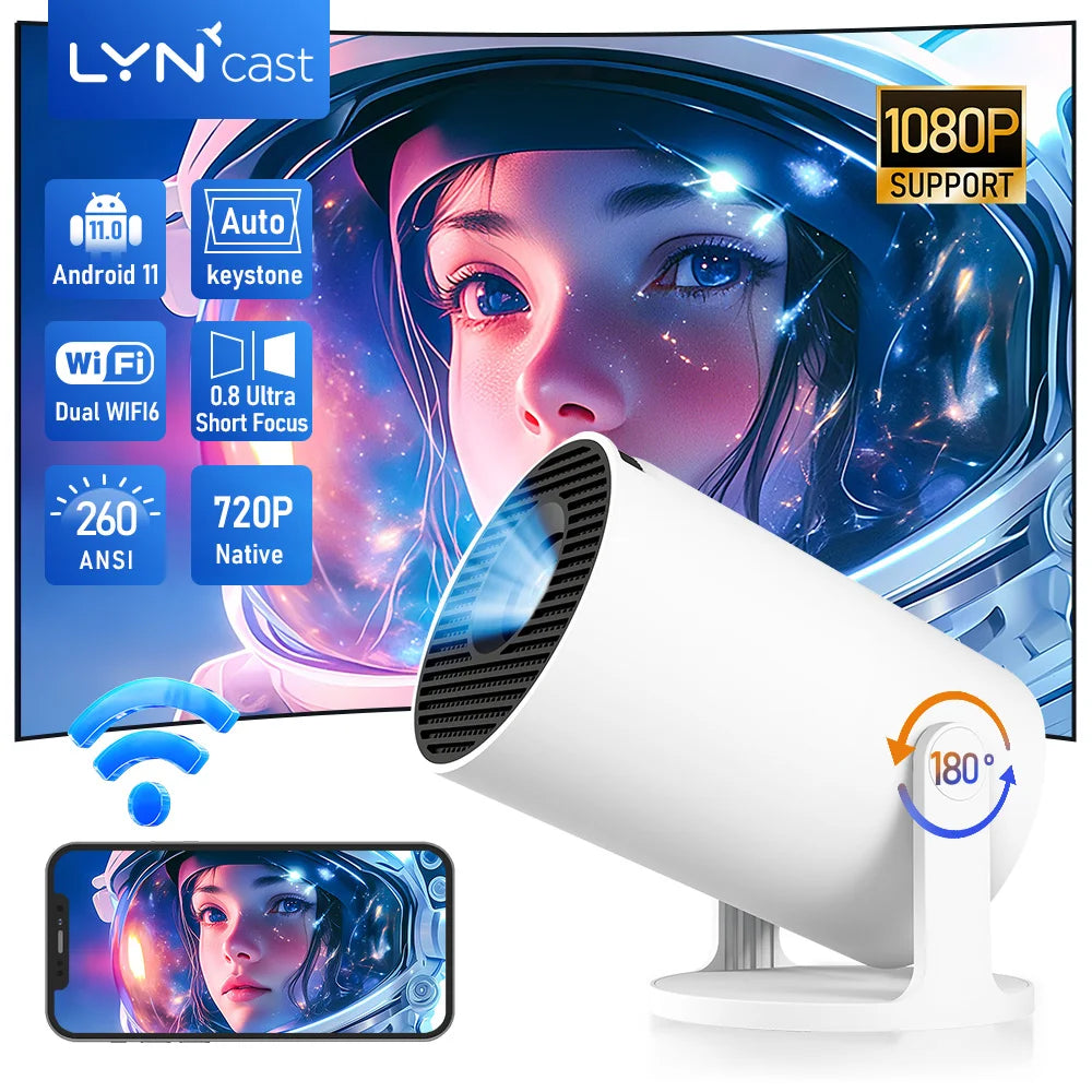 LynCast Projector Outdoor Theater, Home Cinema Portable