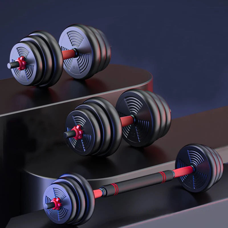 Adjustable Dumbbell Barbell Set With Anti-Slip Grip