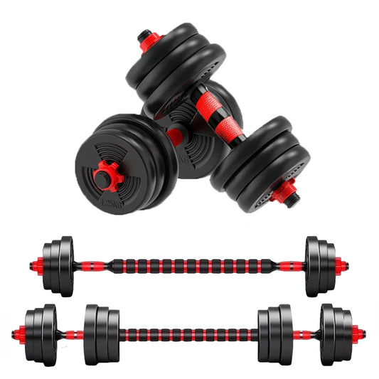 Adjustable Dumbbell Barbell Set With Anti-Slip Grip