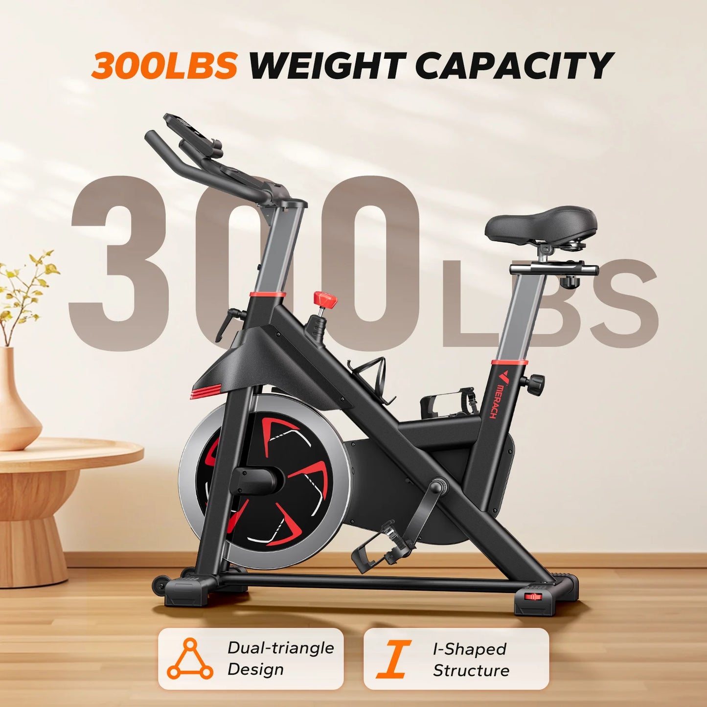 MERACH Exercise Bike Indoor Cycling Fitness Equipment