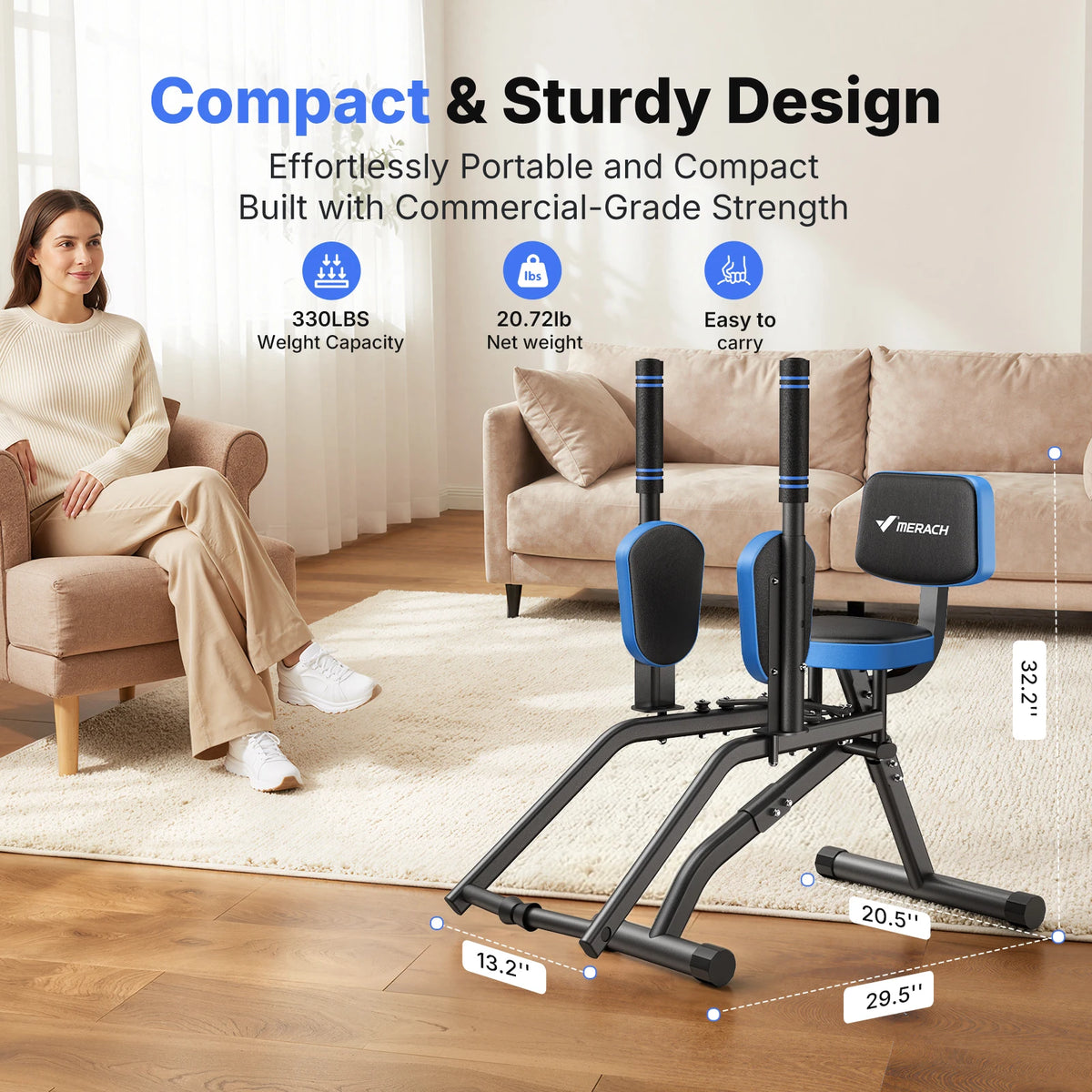MERACH Hip Abductor Machine for Home Gym Strength Training