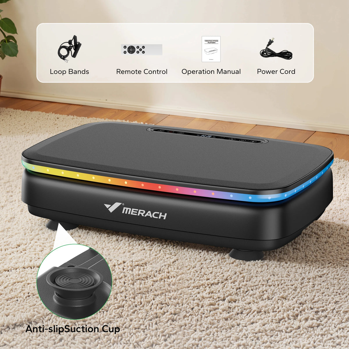 MERACH Vibration Plate Exercise Machine, Vibration Plate Lymphatic Drainage