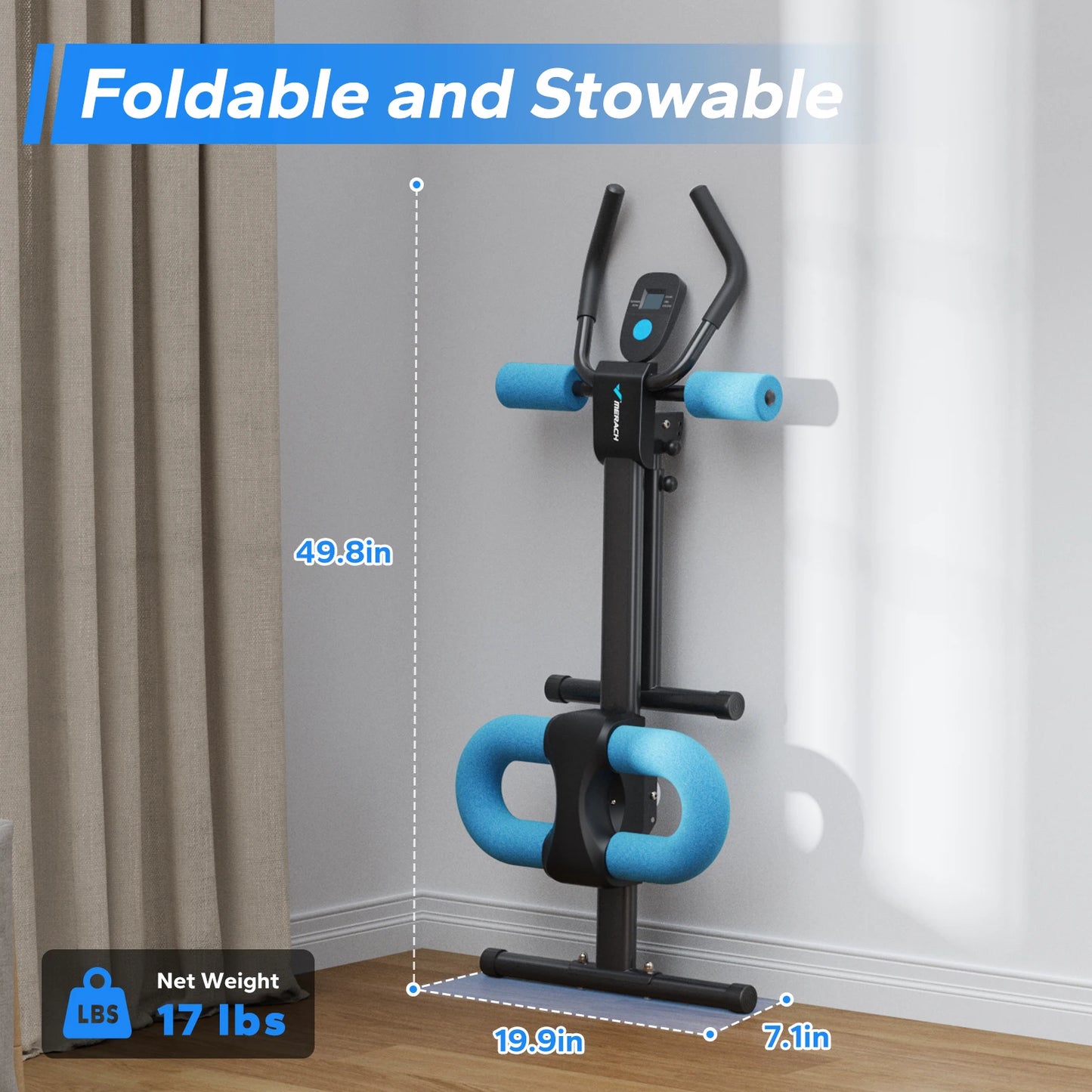 Merach Adjustable Abdominal Exercise Machine With Foldable Design