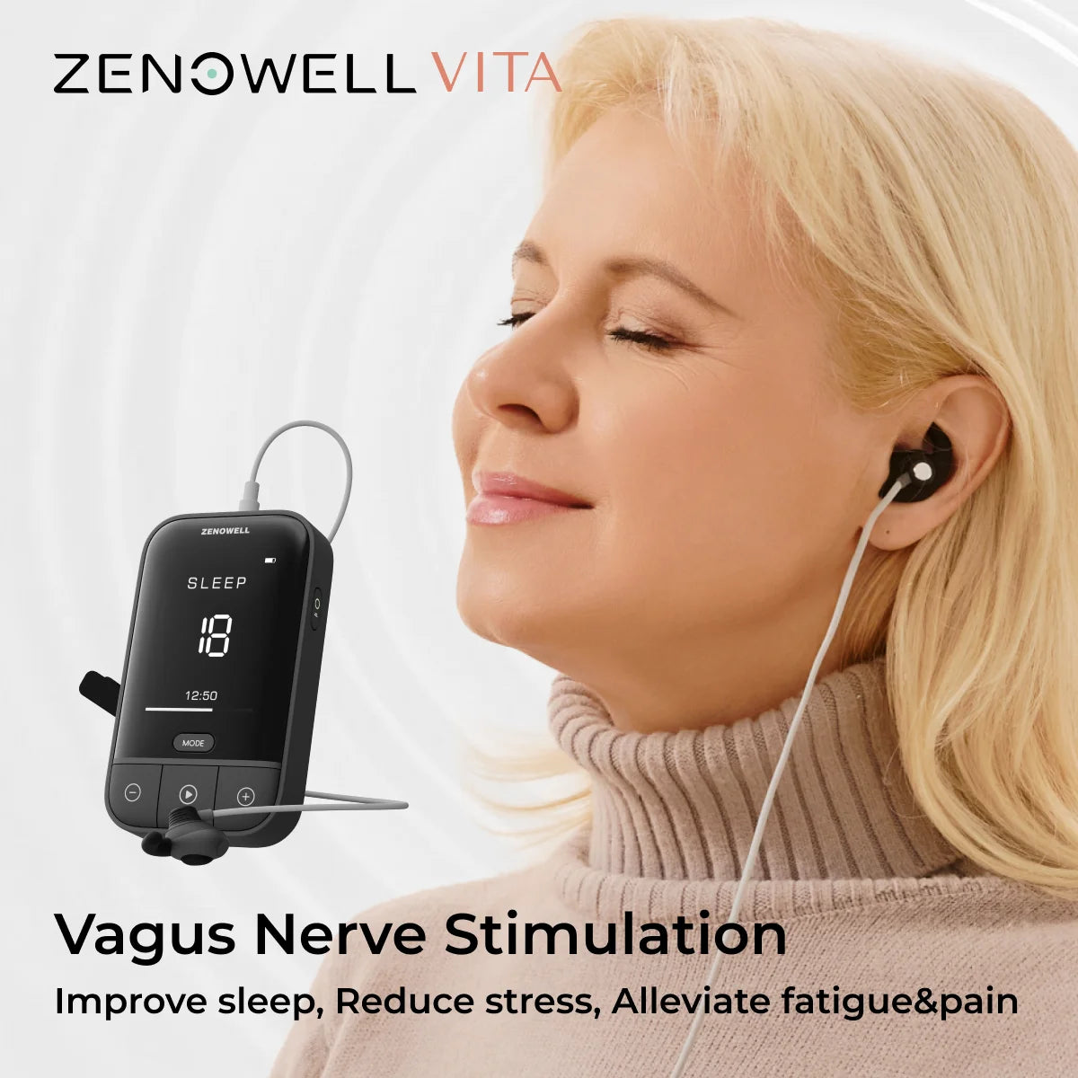 ZenoWell Vagus Nerve Stimulation Device for relaxation