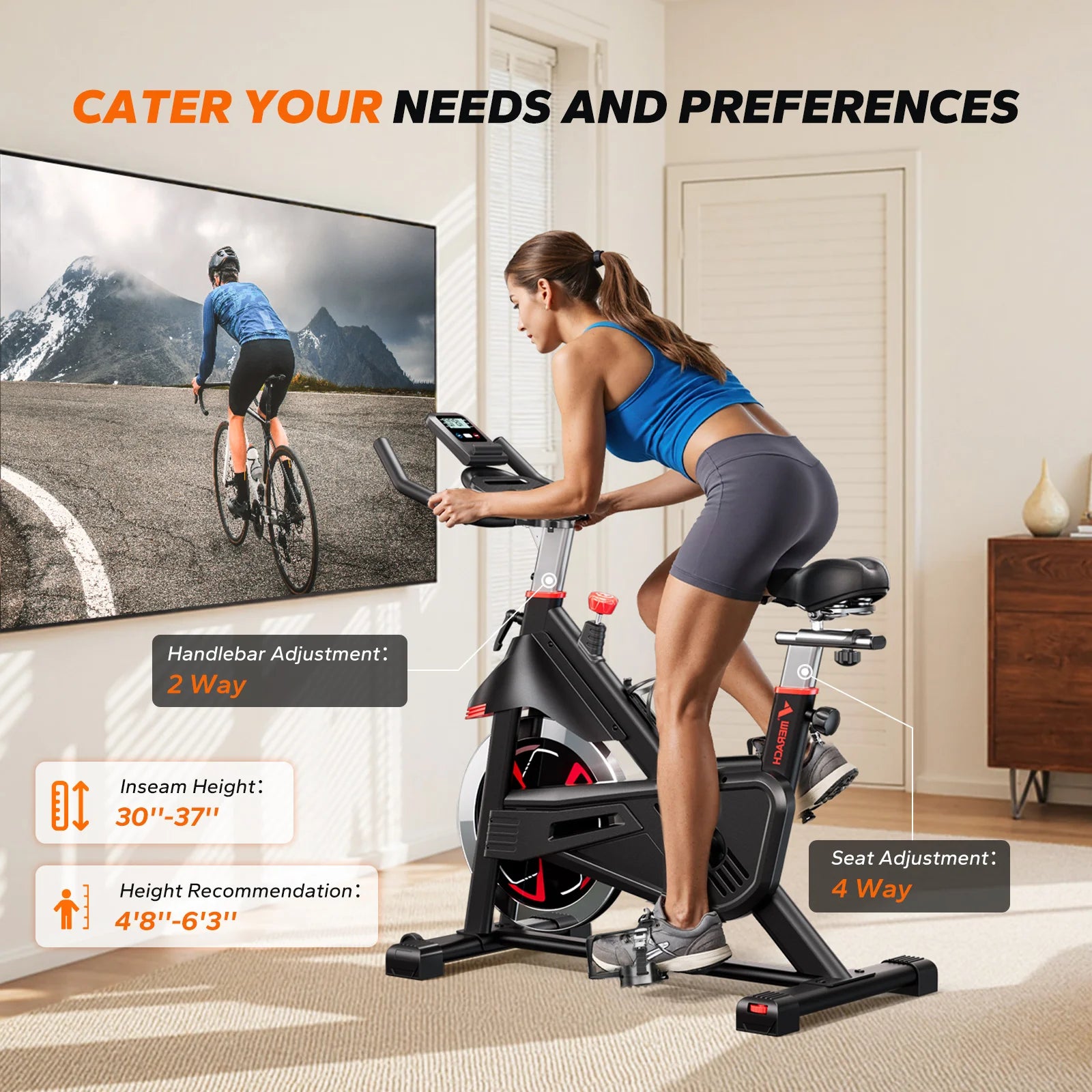 MERACH Exercise Bike Indoor Cycling Fitness Equipment