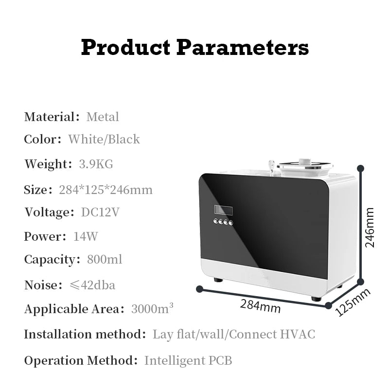 30000 Feet Namste Aroma Diffuser 800ML Capacity Essential Oil, Air Purifier Metal Body