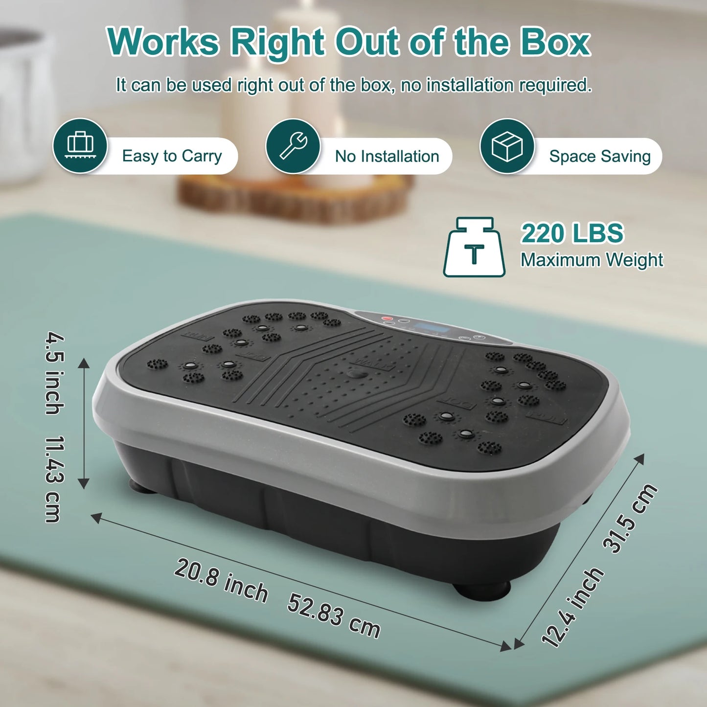 Vibration Plate Exercise Machine for Home Fitness Portable EMS