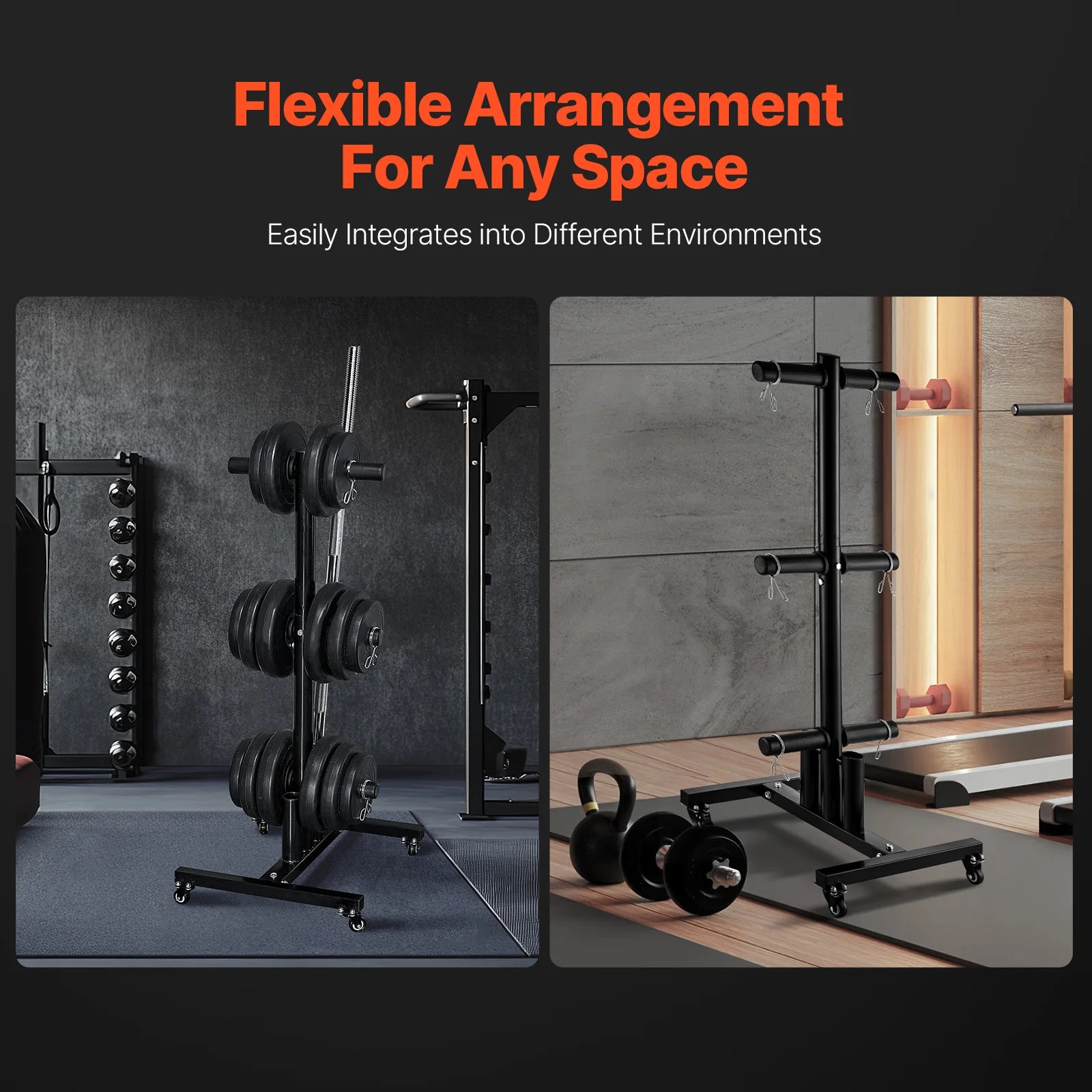 VEVOR Weight Plate Rack with Wheels 1000 lbs