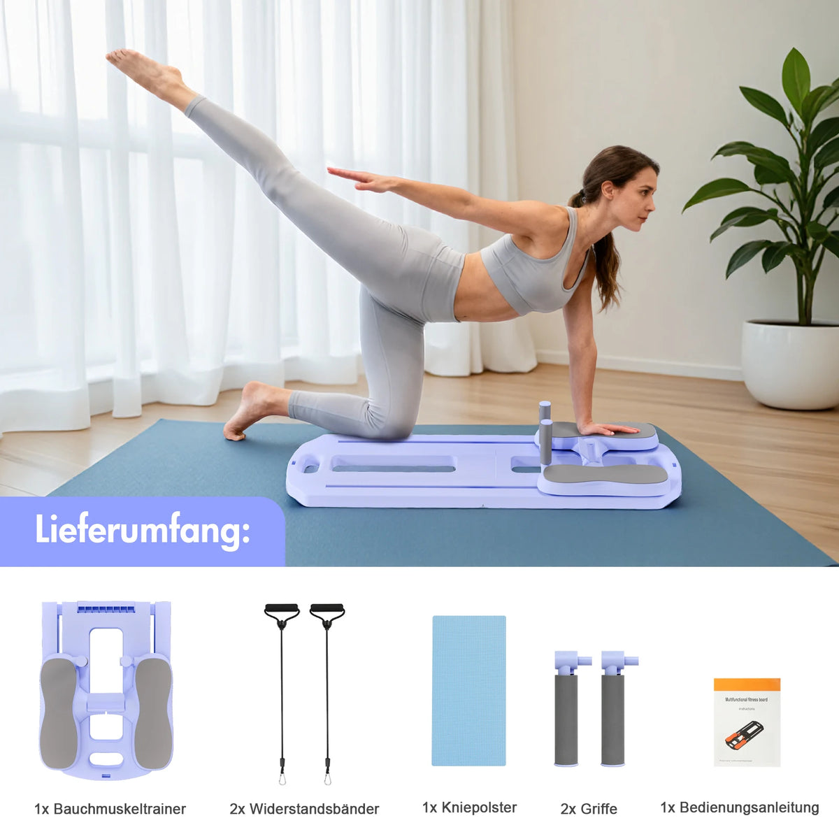 Foldable Pilates Ab Board 5 In 1 Core Training Equipment
