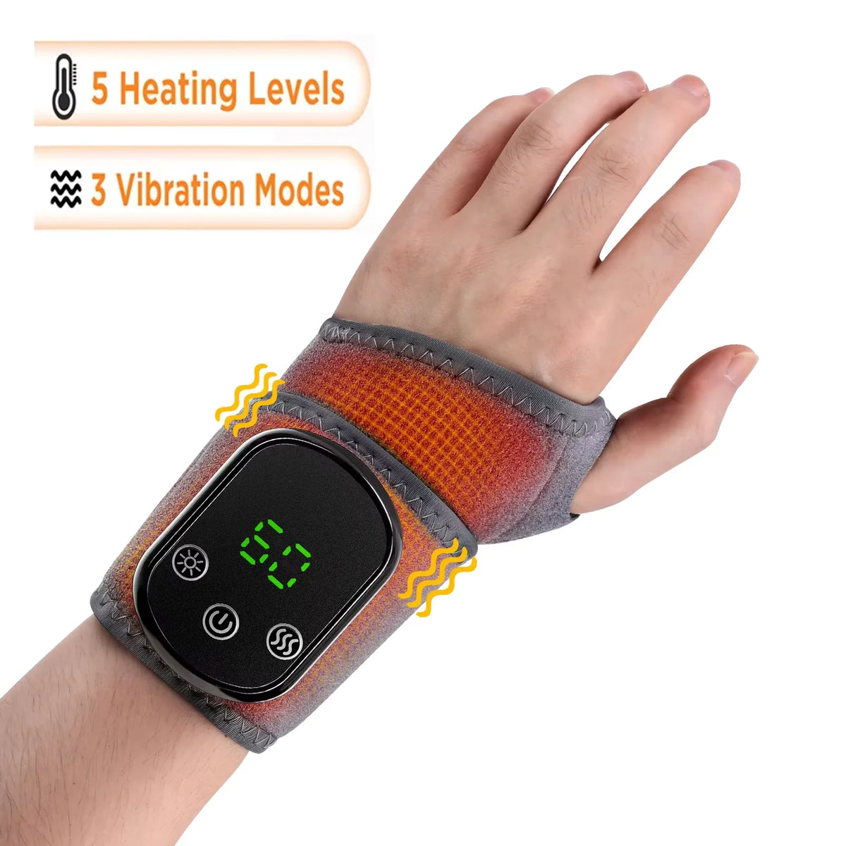 Electric Cordless Heated Ankle Wrist Guard Massager