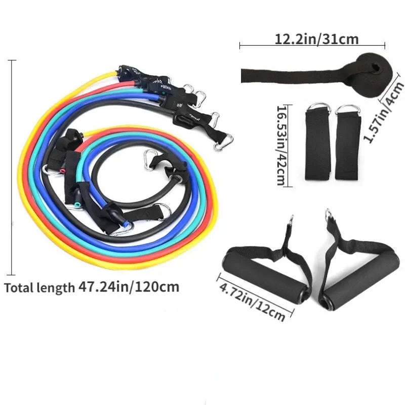 Multifunction Fitness Tension Rope Set for Stretching and Training