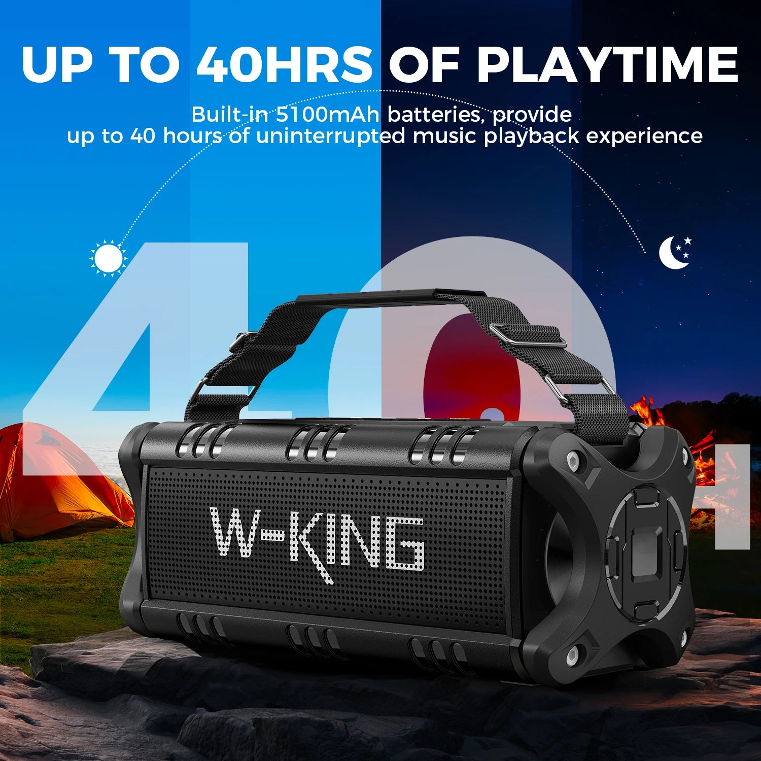 W King D8 Bluetooth Speaker 50W RMS IPX6