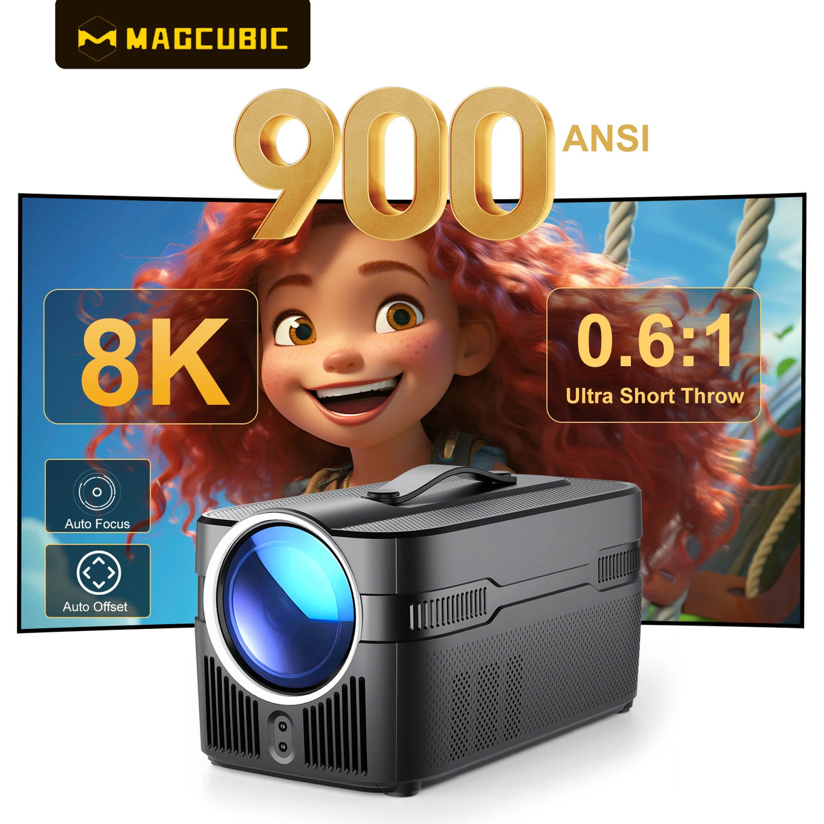 Magcubic Auto Focus Ultra Short Throw Projector