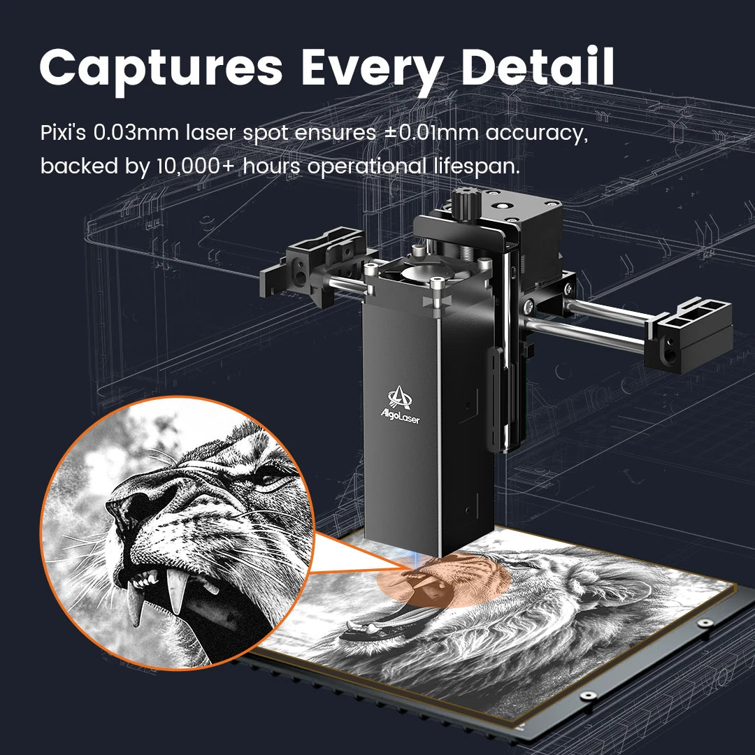 AlgoLaser PIXI Laser"Touch Screen Business Engraving Machine