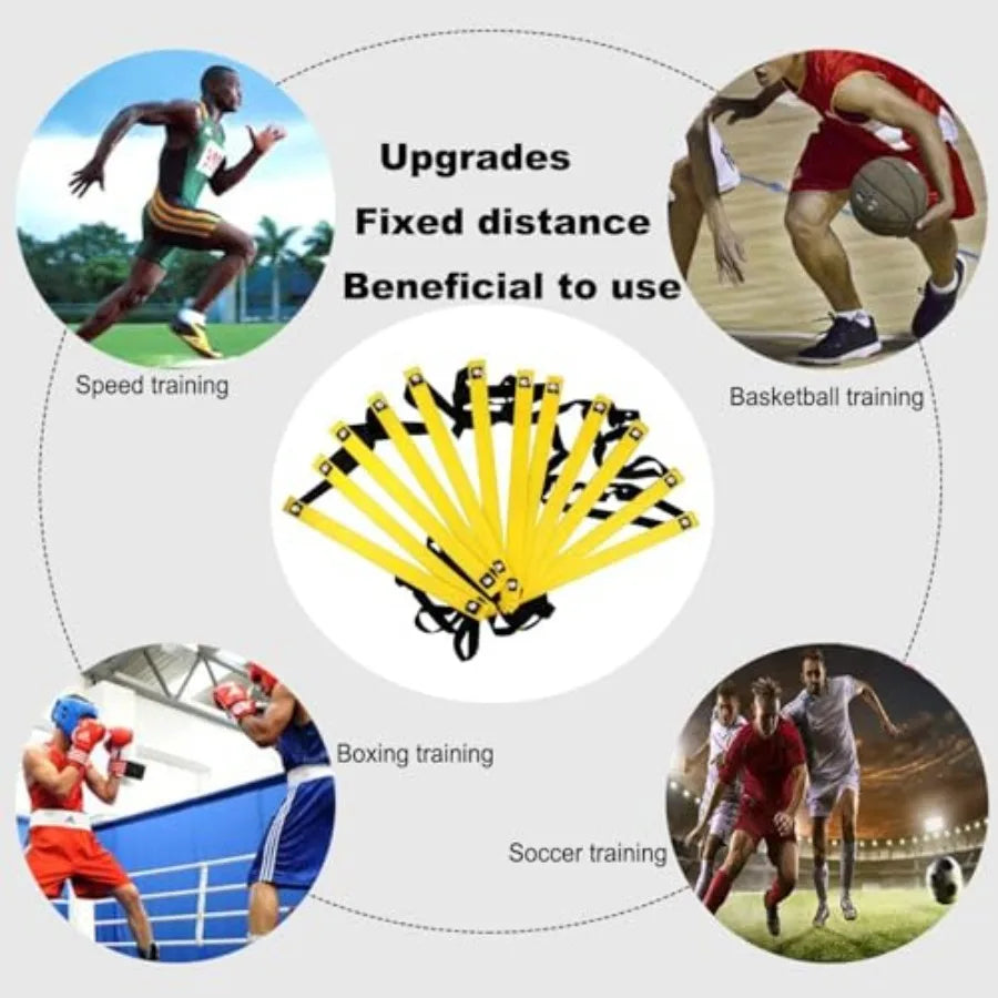 Agility Training Kit With Ladder Hurdles Cones Jump Rope Parachute