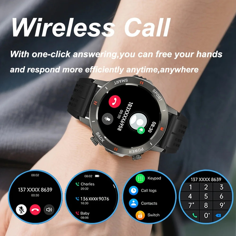 SENBONO 2026 New Smart Watch for Men Bluetooth Call Fitness Tracker LED Flashlight Waterproof Sport Smartwatch for Android iOS