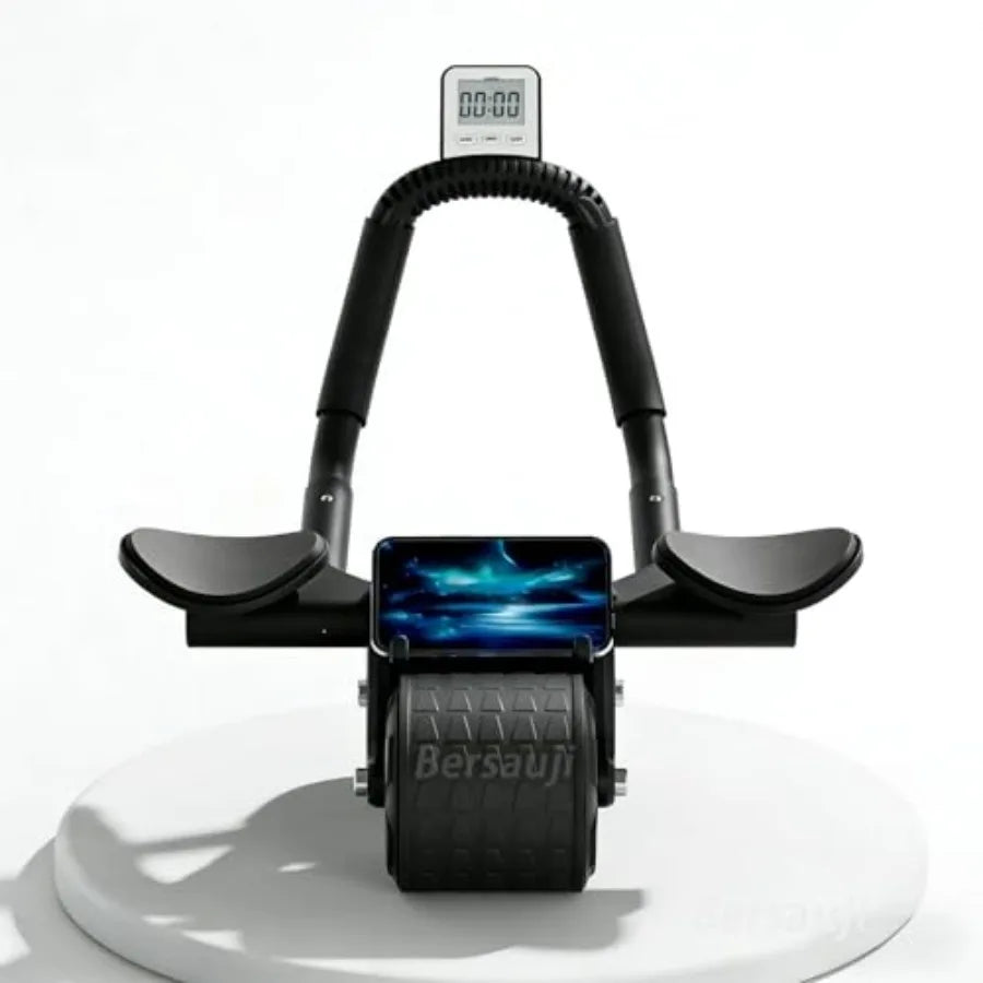Ab Roller Wheel Exercise Set With Knee Mat And Timer