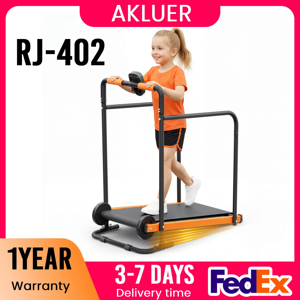 AKLUER Kids Self Propelled Walking Pad Treadmill for Indoor Exercise