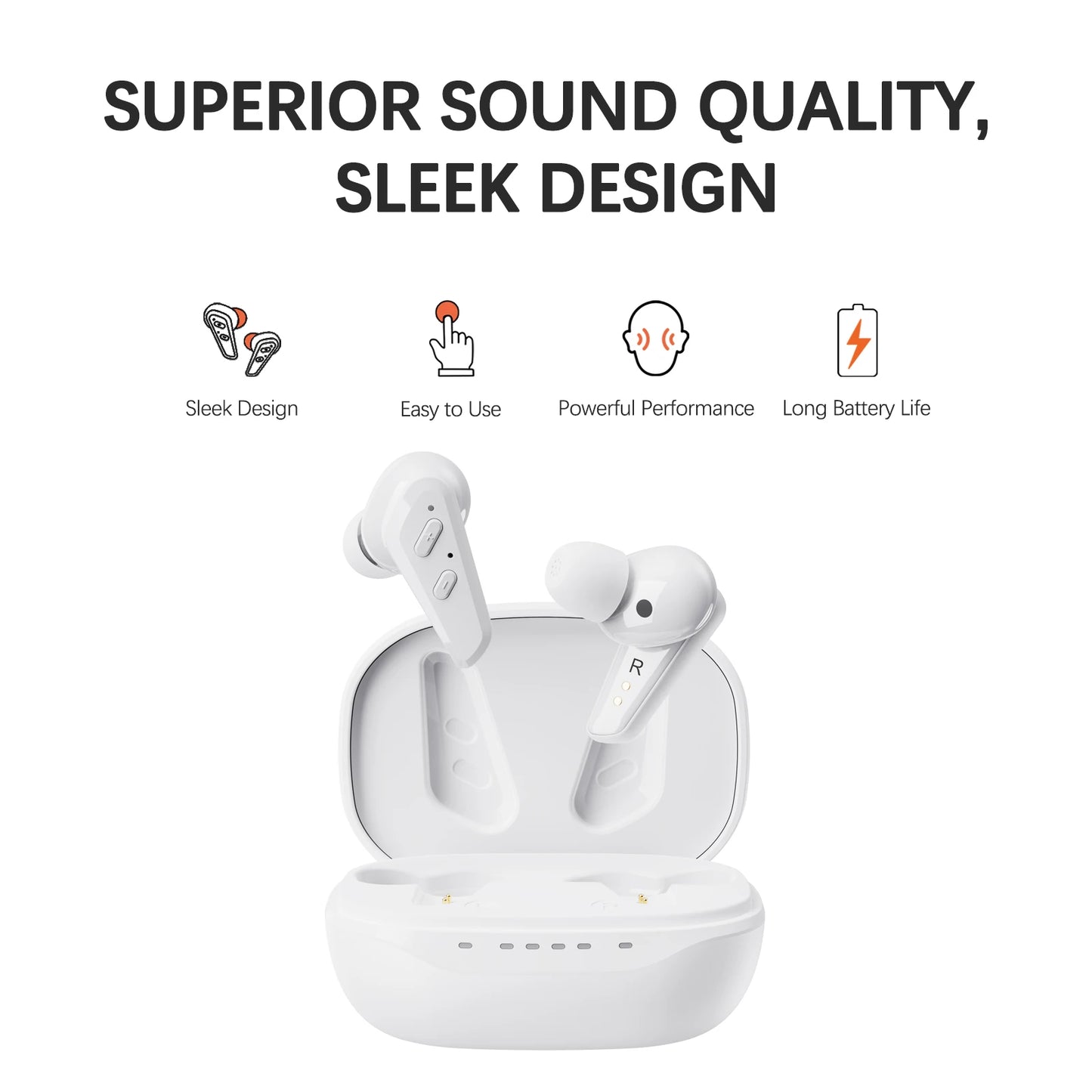 JINGHAO 1 Pair Rechargeable Hearing Aids Auto On/Off with Fast Charging 16Hours Working Time Fashion Design