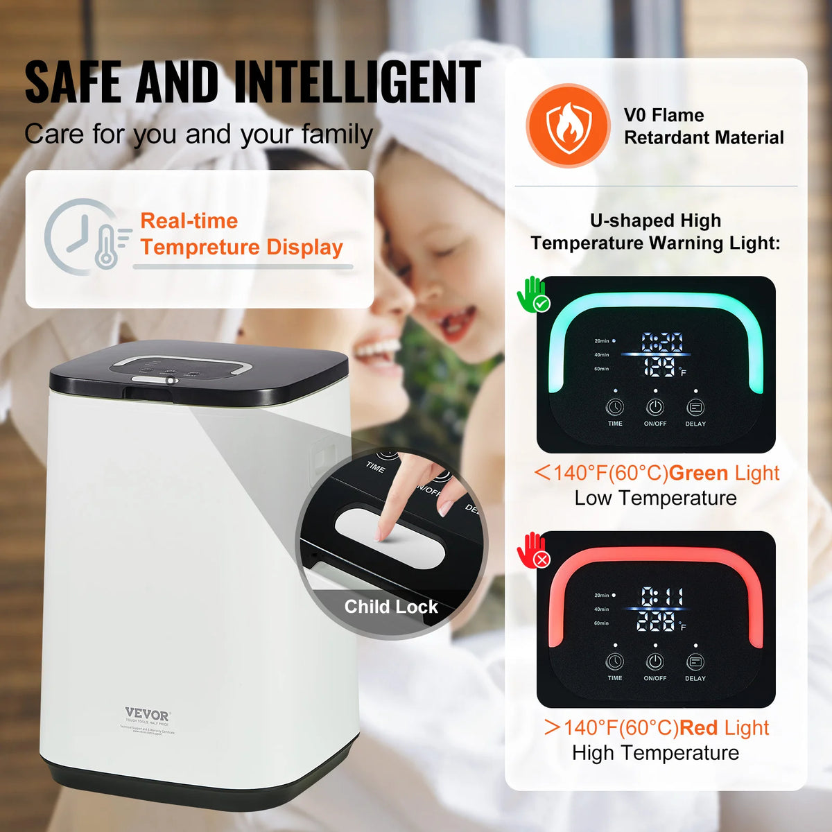 SucceBuy Towel Warmer 20L/25L/35L - Towel Warmer Bucket with Auto Shut Off Child Lock ,LED Screen