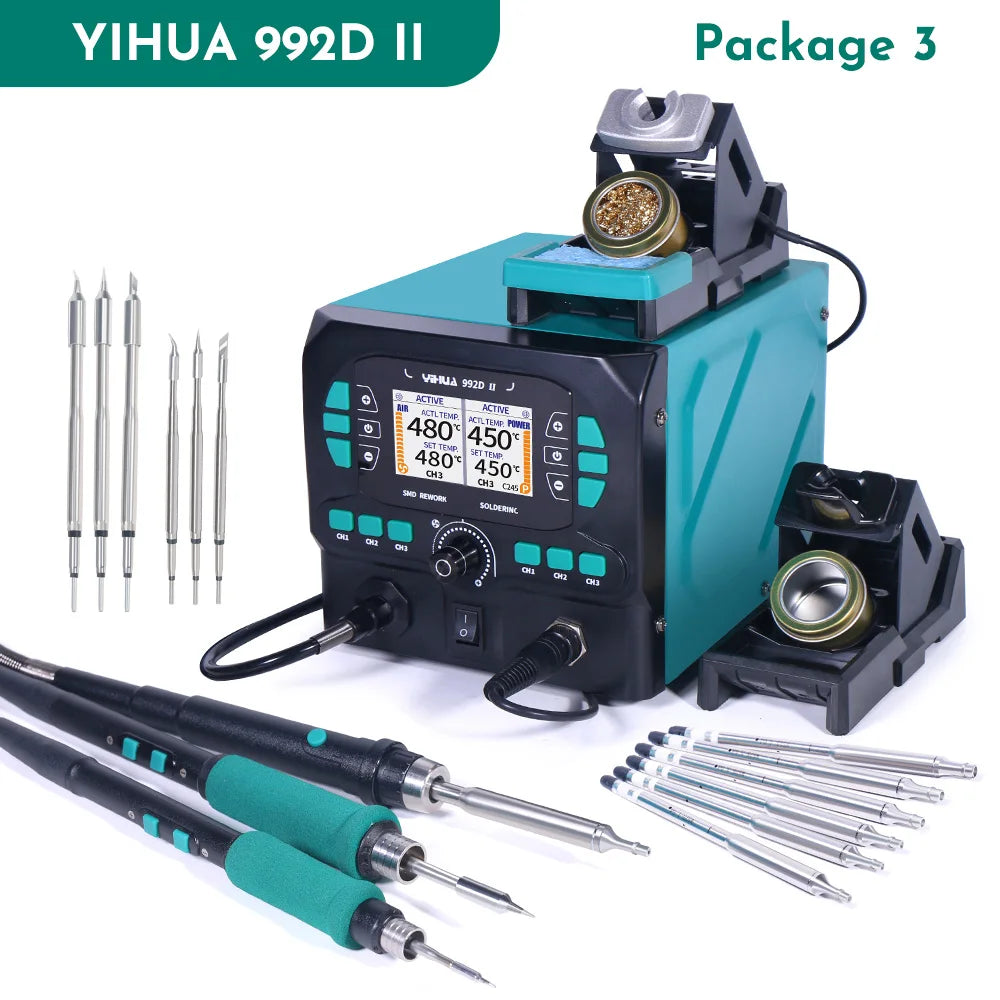 YIHUA 992D-II Precision Hot Air Soldering Station For Electronics Repair