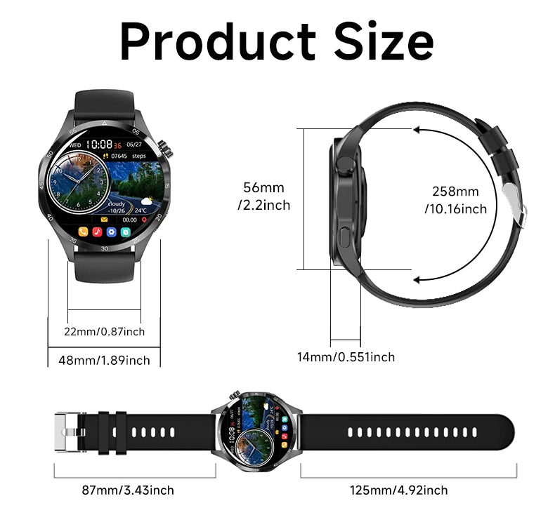 2026 New Smart Watch Men 1.52" HD IPS Screen Bluetooth Call Fitness Tracker Heart Rate Monitor Sports Smartwatch Gift