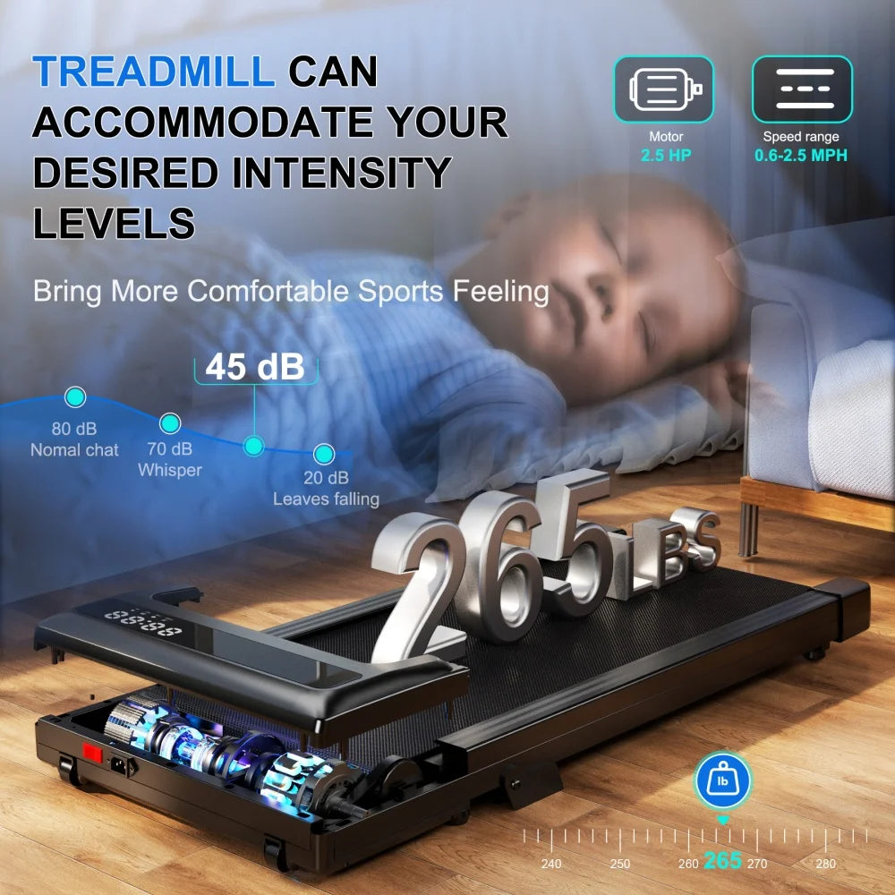 Superun Foldable Treadmill With 6 Percent Incline 2.5HP