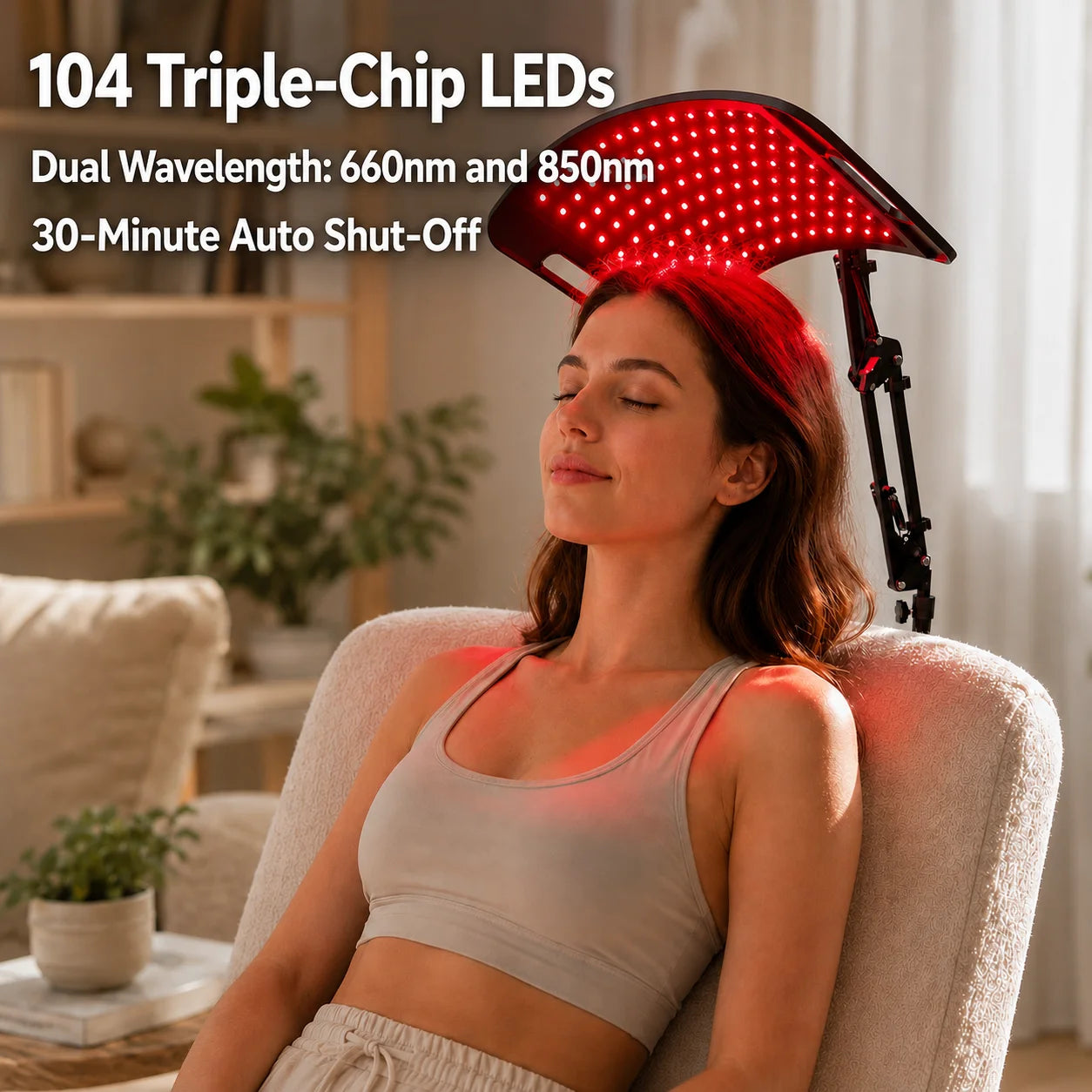 Near Infrared Red Light Therapy Panel With Timer And Stand