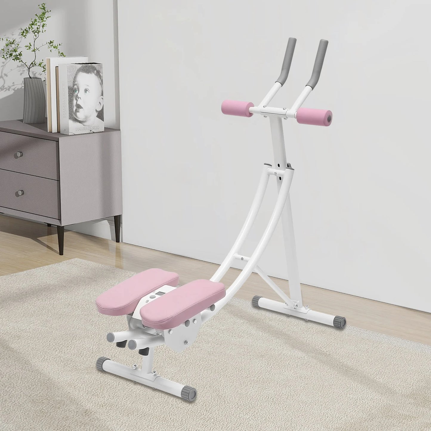 Ab Machine Abdominal Workout Machine Foldable Waist Cruncher Core Toner
