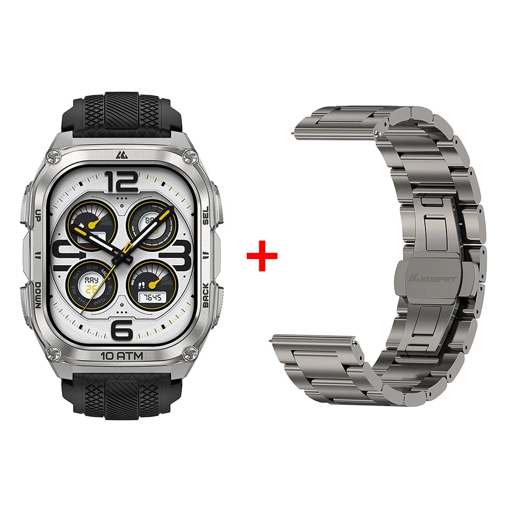 KOSPET Tank M4 Smartwatch Featuring GPS, 10ATM, 24 Hour Monitoring