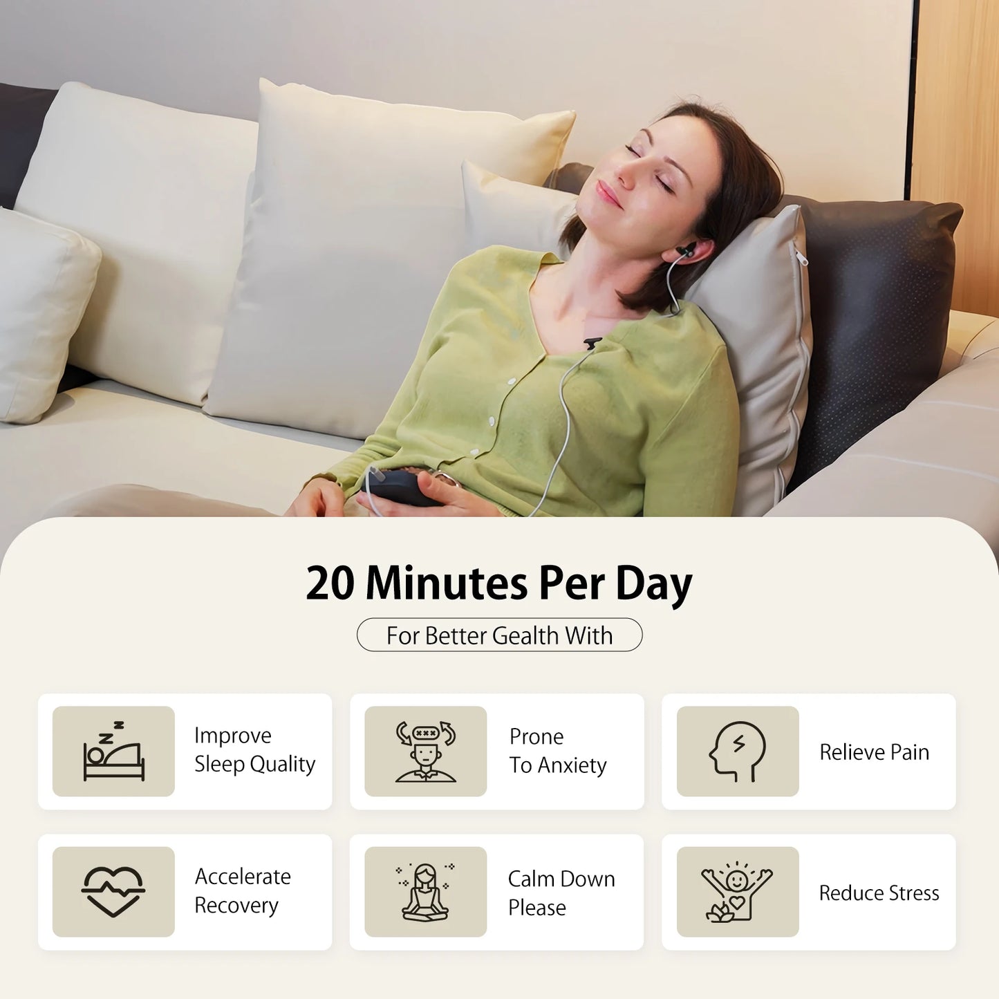 ZenoWell Vagus Nerve Stimulation Device for relaxation